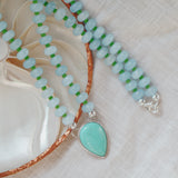 Pre-Order: Summer Breeze Necklace in Aventurine with Turquoise