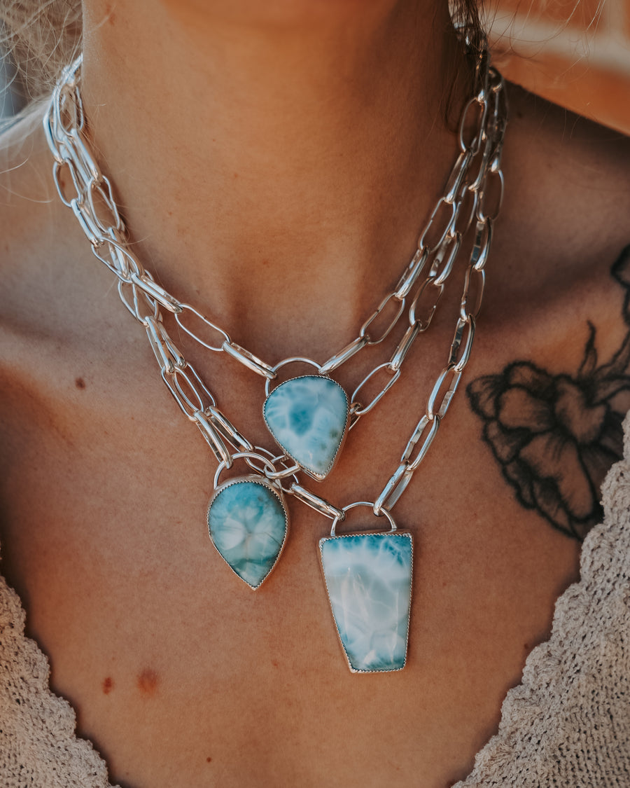 Larimar Chain Necklace