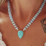 Pre-Order: Summer Breeze Necklace in Aventurine with Turquoise