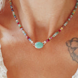 Mixed Up Choker No. 1 in Campitos Turquoise
