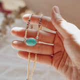 Bubble Gum Choker in Campitos Turquoise