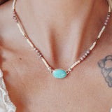 Bubble Gum Choker in Campitos Turquoise