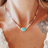 Bubble Gum Choker in Campitos Turquoise