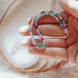 Mixed Up Anklet in Turquoise