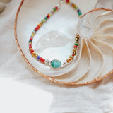 Mixed Up Anklet in Turquoise