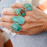 Oasis Ring in Royston Turquoise (Size 7.5)