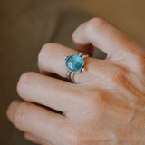 Dollop Ring in Sky Blue Kyanite (Size 7)