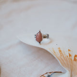 Dollop Ring in Rose Quartz (Size 8)