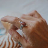 Dollop Ring in Rose Quartz (Size 8)