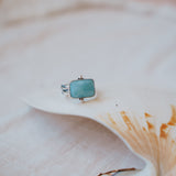 Larimar Wave Ring (Size 6.5)