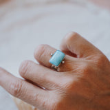 Larimar Wave Ring (Size 6.5)