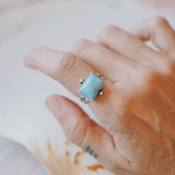 Larimar Wave Ring (Size 7)