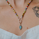 Mixed Up Necklace w/ Carabiner in Kyanite