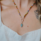Mixed Up Necklace w/ Carabiner in Kyanite