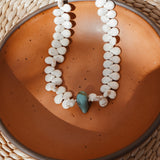The Desert Dune Choker in Magnesite with Turquoise