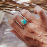 Ellipsis Ring in Sonoran Mountain Turquoise Size 7.5