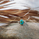 Ellipsis Ring in Sonoran Mountain Turquoise Size 7.5