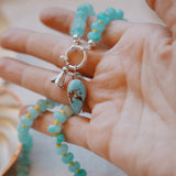 Blossom Babe Necklace in Golden Hills + Aventurine Beads