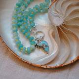 Blossom Babe Necklace in Golden Hills + Aventurine Beads