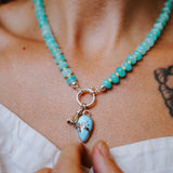Blossom Babe Necklace in Golden Hills + Aventurine Beads
