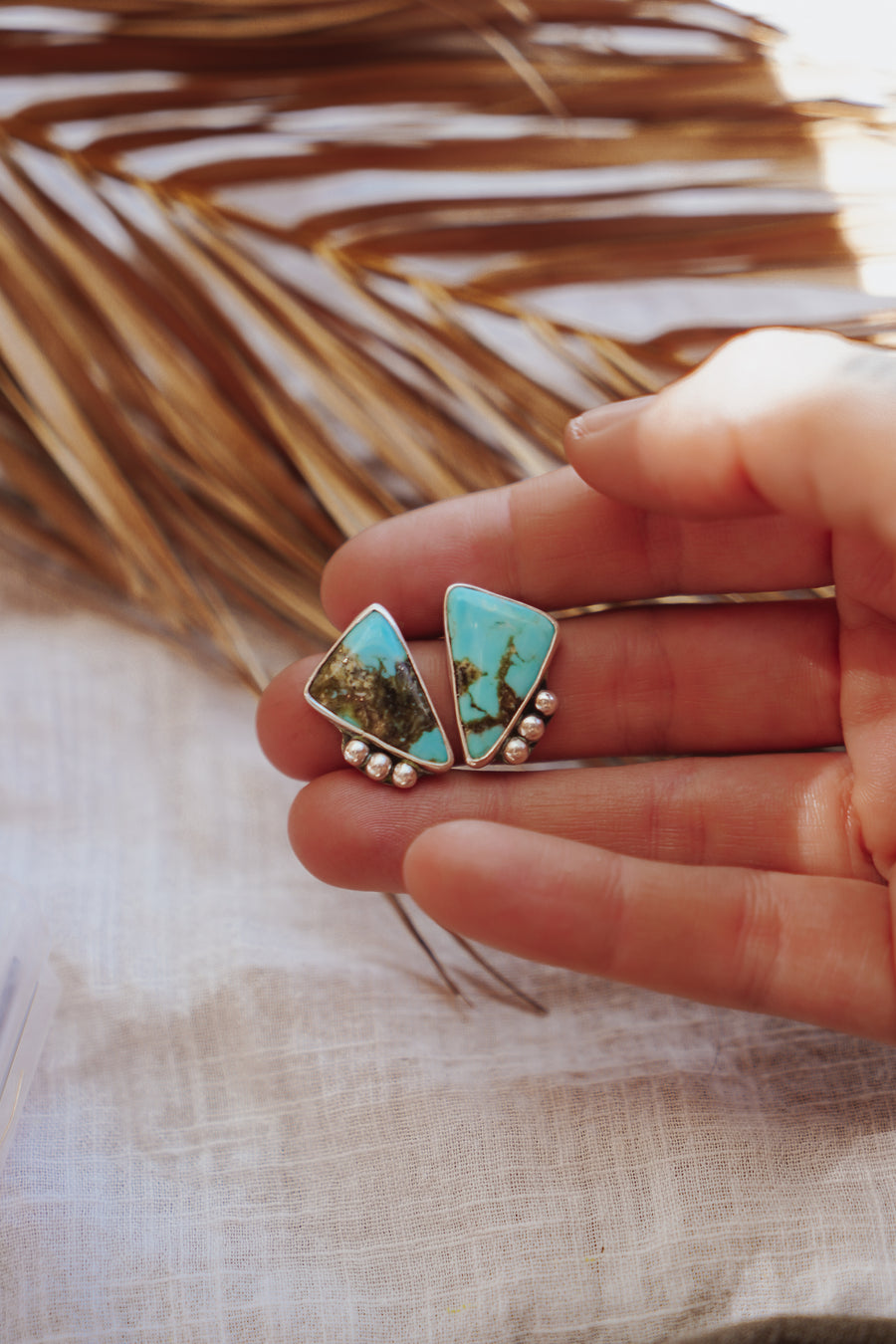 Lacuna Studs in No. 8 Turquoise
