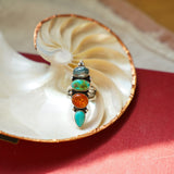 Cairn Ring in Campitos, Sonoran Mtn, Amber, and Blue Kyanite (Size 8)