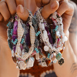 The Fray Baby Anklets with Ocean Jasper + Pearl Beads