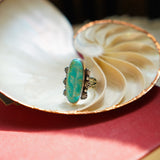 Lucy Ring in Hubei Turquoise (Size 8)