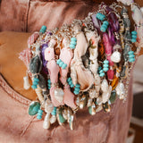 The Fray Baby Anklets with Larimar + Pearl Beads