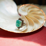 Wavy Lace Ring in Tyrone Turquoise (Size 8.25)
