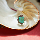 Wavy Lace Ring in Tyrone Turquoise (Size 7)