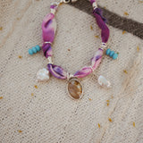 The Fray Baby Anklets with Ocean Jasper + Pearl Beads