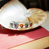 Kitchen Sink Cuff in Golden Hills, Sonoran Gem, Iron Maiden, Amber, & Kyanite