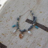 The Fray Baby Anklets with Ocean Jasper + Pearl Beads