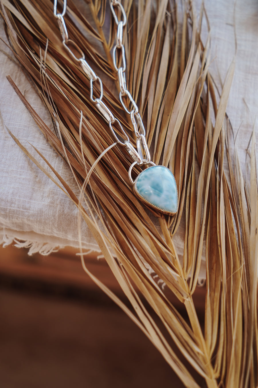 Larimar Chain Necklace