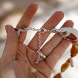 The Fray Baby Necklace in Royston Turquoise + Pearl Beads