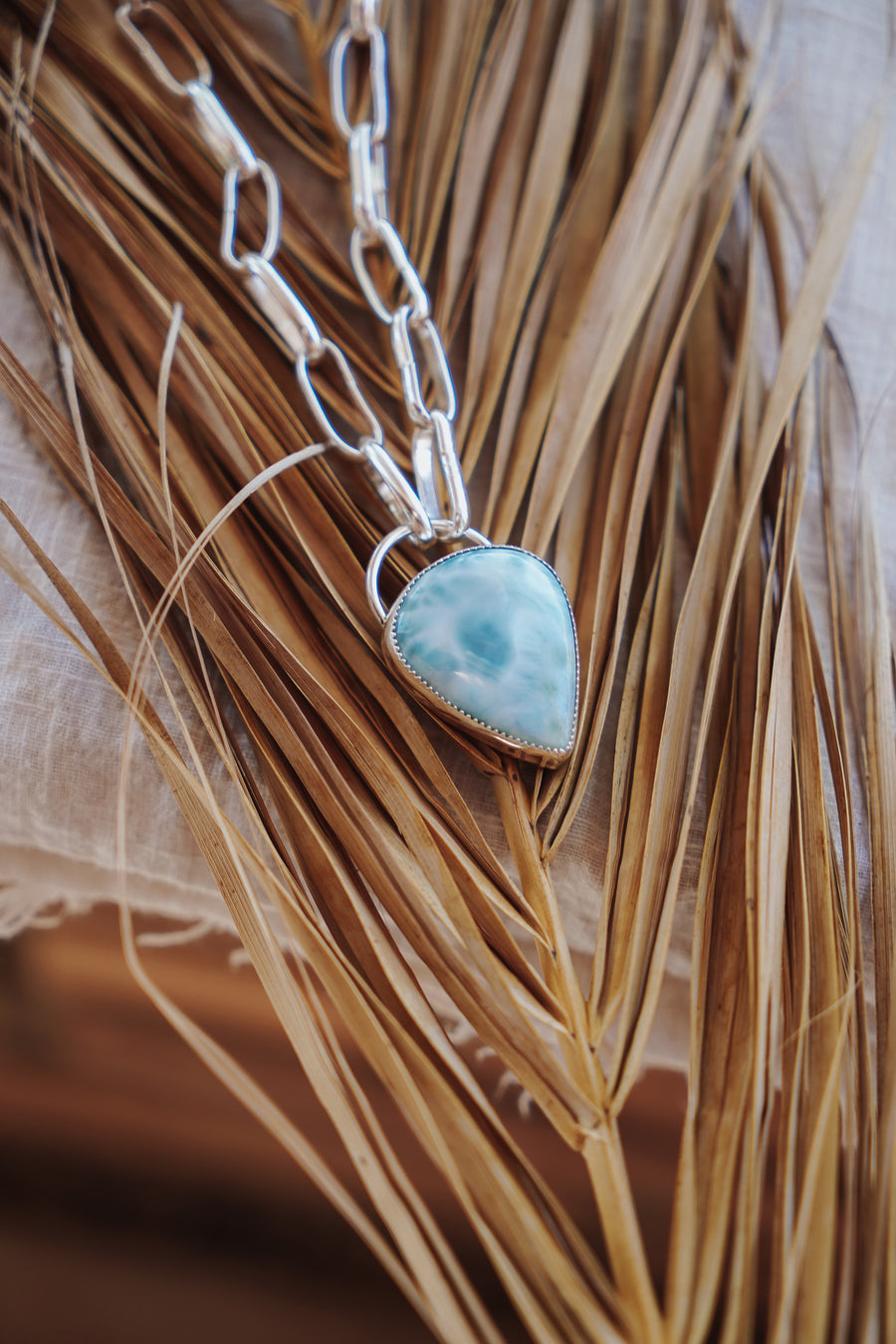 Larimar Chain Necklace