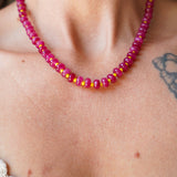Reversible Blossom Choker in Ruby Quartz