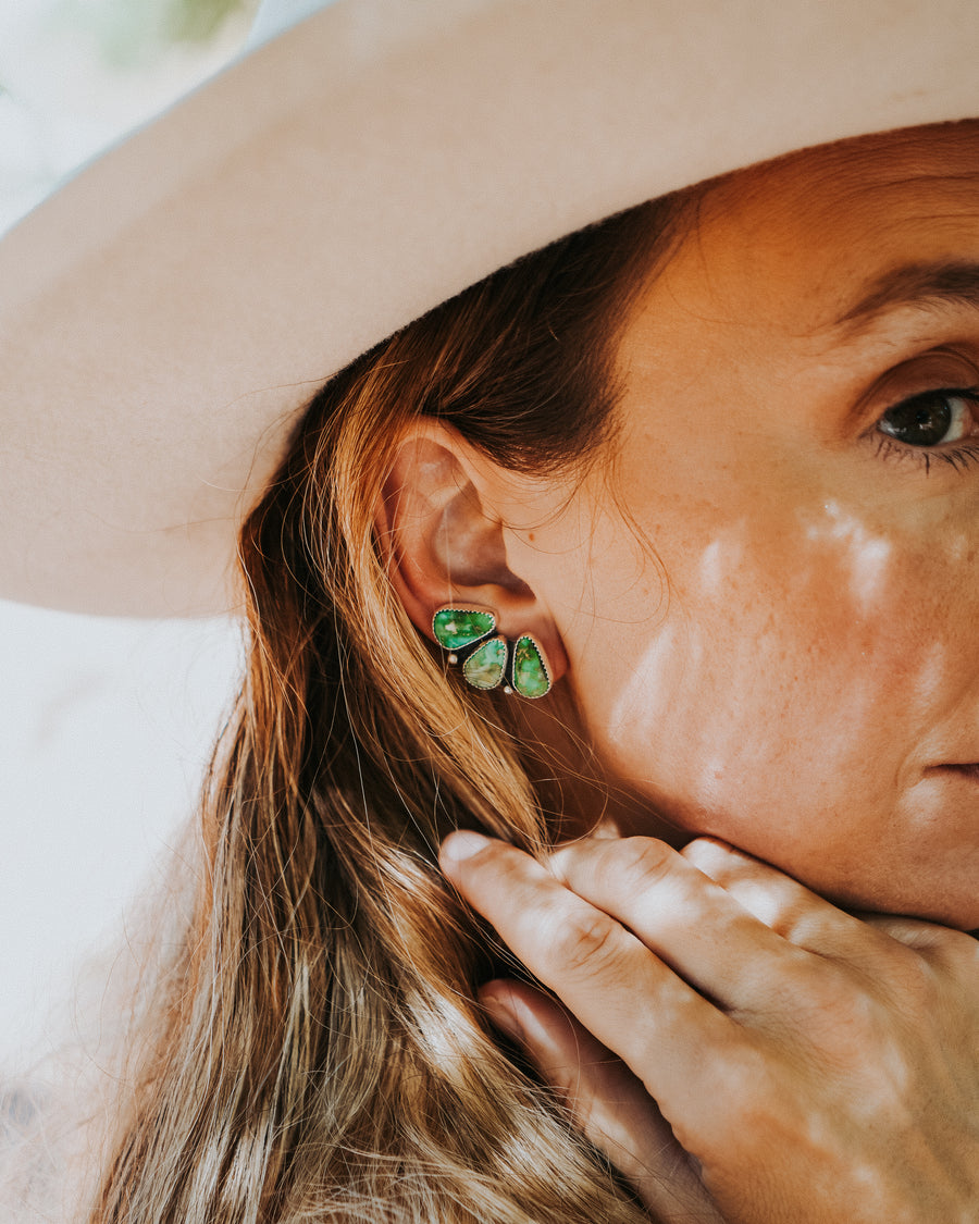 Ear Crawlers in Sonoran Gold Turquoise
