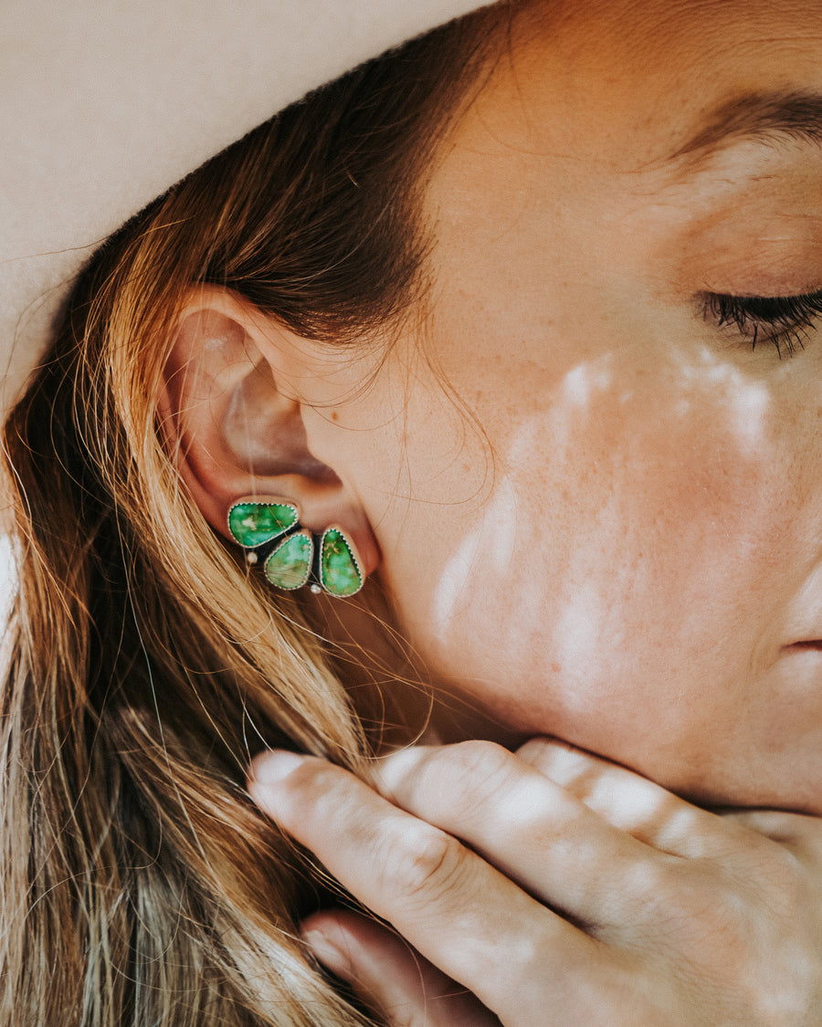 Ear Crawlers in Sonoran Gold Turquoise
