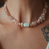 Nectar Necklace in Sunstone + Peruvian Opal