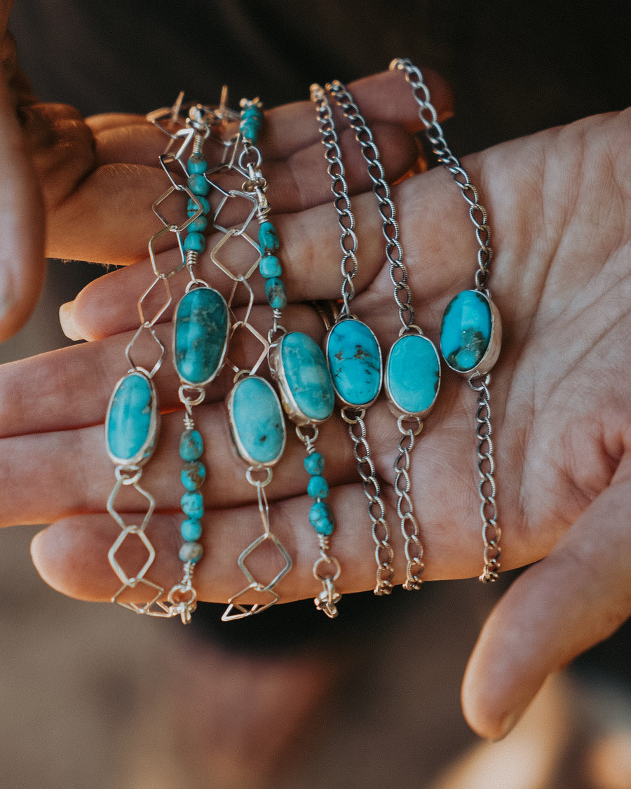 Anklet in Turquoise Mountain Turquoise