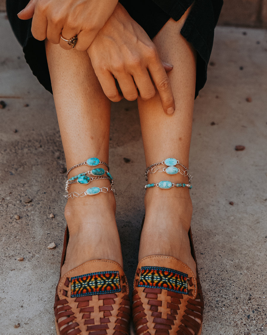 Anklet in Turquoise Mountain Turquoise