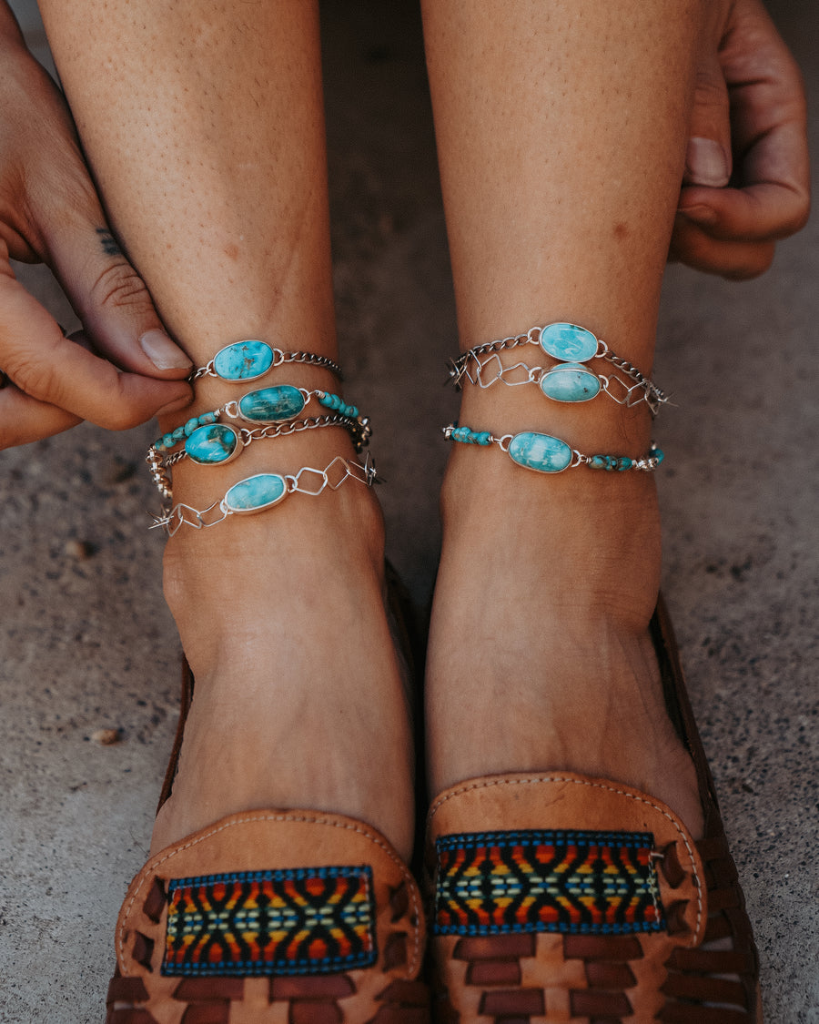 Anklet in Turquoise Mountain Turquoise