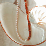 Easy Lovin’ Duel Necklace in Citrine + Freshwater Pearl