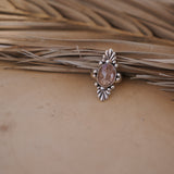 Ring in Rose Quartz w/ Diopside Inclusions (Size 7)