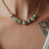 Rock Your Socks Necklace in Jade + Freshwater Pearl