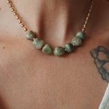 Rock Your Socks Necklace in Jade + Freshwater Pearl