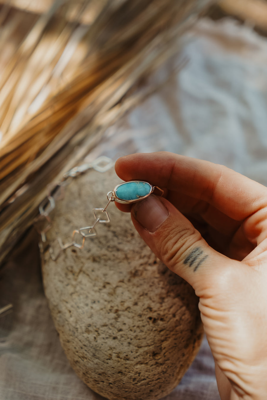Anklet in Turquoise Mountain Turquoise