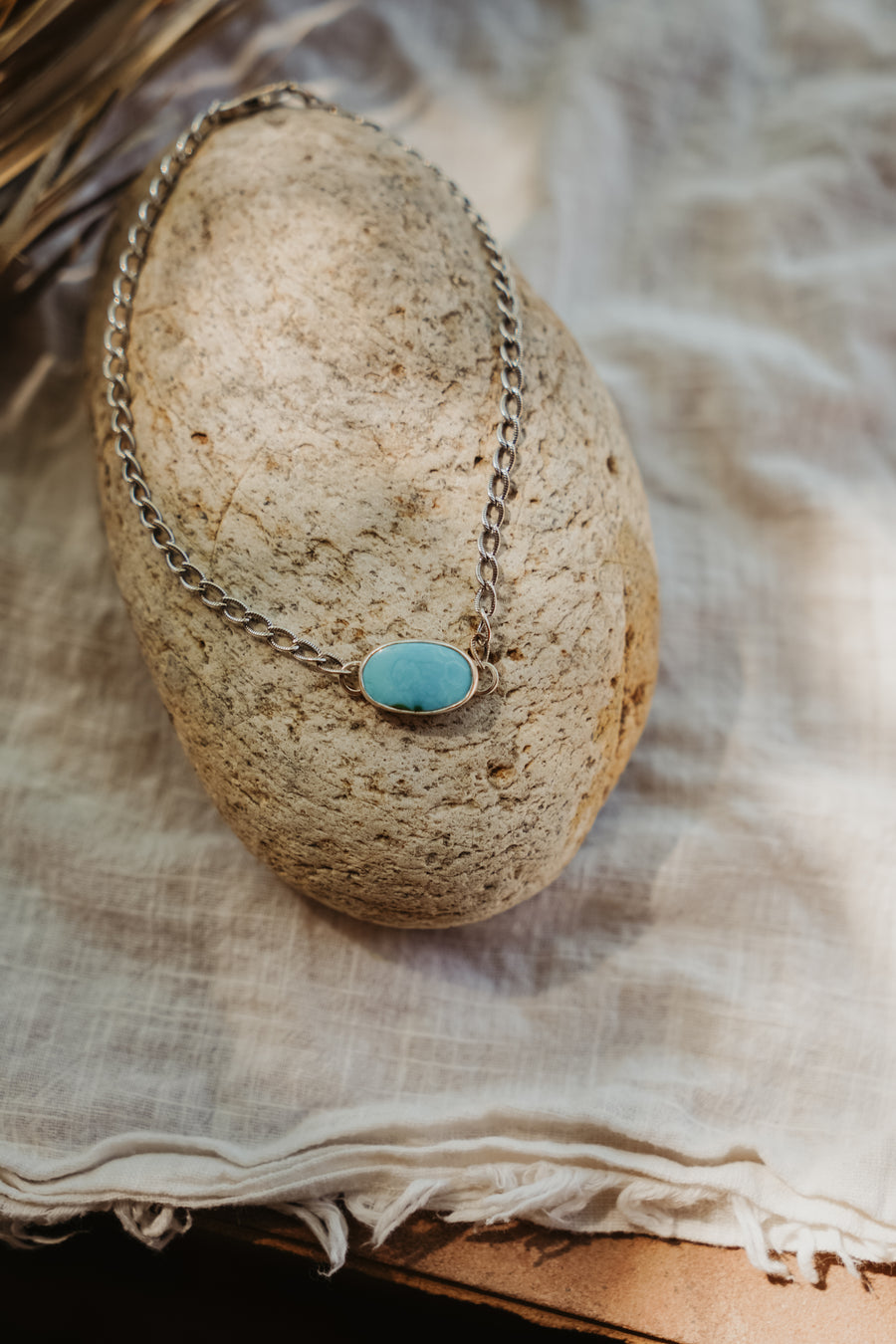 Anklet in Whitewater Turquoise